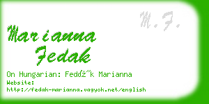 marianna fedak business card